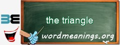WordMeaning blackboard for the triangle